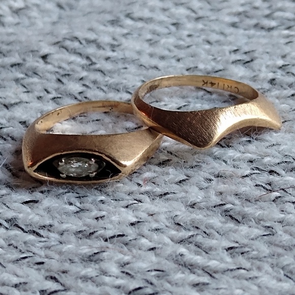 Jewelry - Vintage 14k Diamond Wedding Ring Set